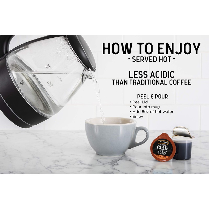 Java House Cold Brew Coffee Concentrate Single Serve Liquid Pods,