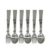 Maydahui 6PCS Foldable Spoon Fork Portable Camping Cutlery SUS 18/10（304）Stainless