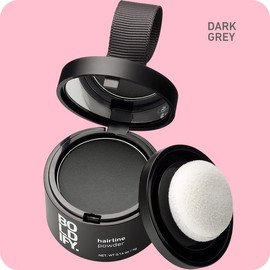 BOLDIFY Hairline Powder - Root Touch Up Hair Color for Gray Coverage - Bald Spot Concealing Hair Powder for Women & Men - 48-Hour Stain-Proof - Trending on TikTok - Haircare:_Dark Grey_4 g