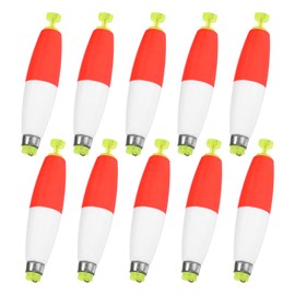 M METERXITY 10-Pack Fishing Bobbers Floats, 77mm EVA Foam Weighted Bobbers for Crappie/Bluegill/Trout Bass/Catfish, Clip-on Floats Slip Corks Floaters Strong Buoys [Red & White]