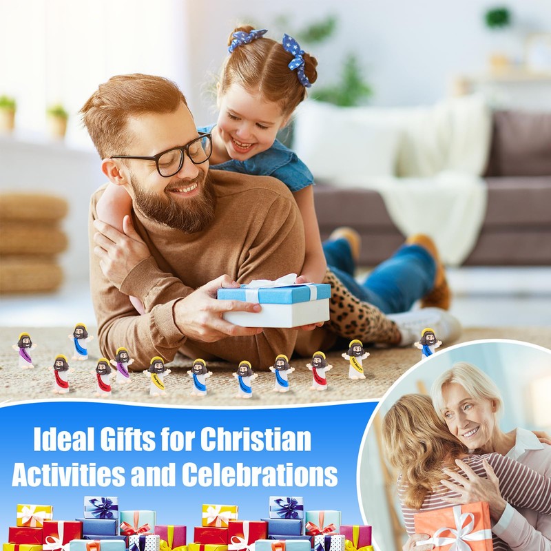Mini Jesus Figures 50pcs Little Tiny Jesus Figurines in Bulk