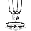 Hicarer Yin Yang Friend Couple Necklace and Bracelet Set, 2