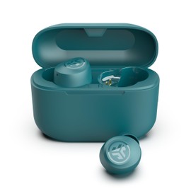 JLab Go Air Pop+ True Wireless Earbuds, in Ear Headphones, Bluetooth Earphones, 35H Playtime Ear Buds, Bluetooth Earbuds with Microphone, USB-C Charging Case, Dual Connect, EQ3 Sound, Teal
