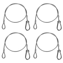 Safety Cable Lock, Stainless Steel Cable with Loops Heavy Duty Bike Lock Hook Flexible Security Steel Cable Wire Lock and Chain for Luggage Hanging Light Plant Picture