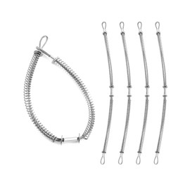 QWORK Hose, 1/8" x 20" 200 PSI Safety Whip Check Cable, 5 Pack Galvanized Steel Hydraulic Hose, for 1/2" - 1-1/4" Diameter Hoses