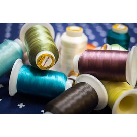 WonderFil Invisafil hilo especial, 2 capas de algodón suave de poliéster, 100 W, tonos oscuros, Negro, 2500m, 1