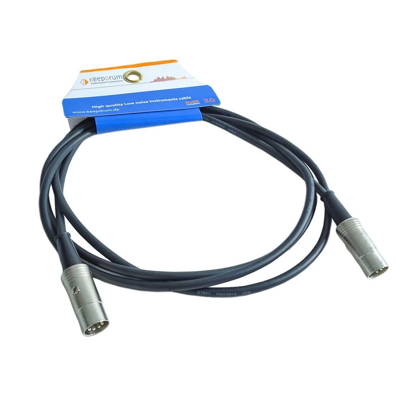 keepdrum MID001 MIDI Cable 2m DIN Male - Male
