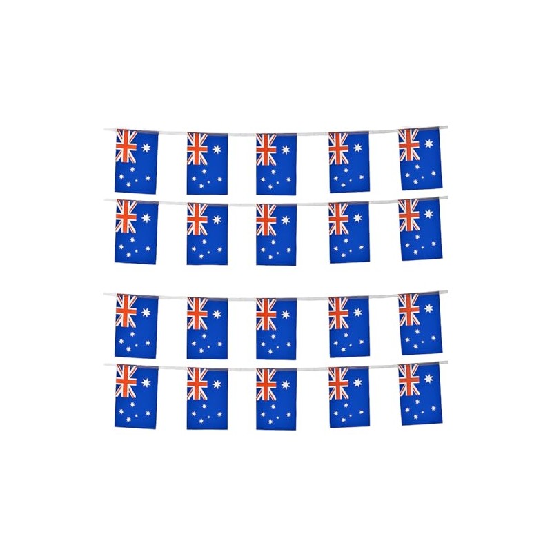 36ft Australia Bunting Hanging Australian Flags Indoor & Outdoor PVC
