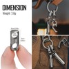 KeyUnity KA07 Titanium Key Ring Connector, Titanium 360° Rotating Connector,