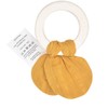 Tikiri 8597010 Natural Rubber Teething Ring Yellow Grasping Toy for
