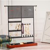 H-RONG Jewelry Stand Holder Earring Organizer Stand with Wooden 4