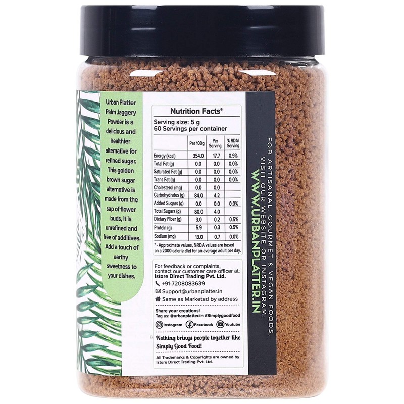 Urban Platter Palm Sugar Powder | 10.58 Oz (300g) |