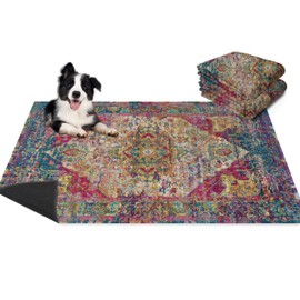 Lovewag Washable Pee Pads for Dogs | Anti Slip Reusable Pee Pads | Super Absorbent and 100% Waterproof Puppy Pee Pads | Leak-Proof Training Pad | Washable Dog Pads (Bohemian Jewel)