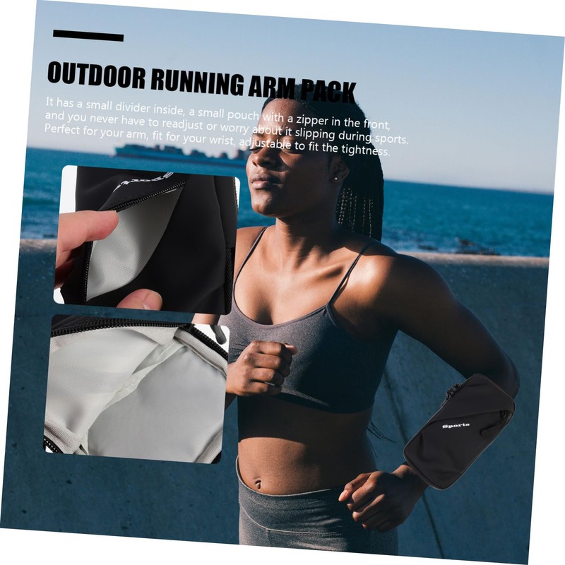 WOONEKY Elastic Arm Phone Sleeve Running Armband Pouch for Outdoor