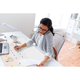 PRIMUS PRINT - Unicorn Desk Pad Paper - DIN A2 Underlay Desk - Tear-Off Pad - 80 g Thick Natural Paper - Sturdy Cardboard Back - 25 Sheets - [Motif: Astronaut without Skirtboard]