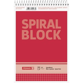 Brunnen 1055472 Spiral Notepad (A5, Squared, 50 Sheets, 60 g/m², Perforated)