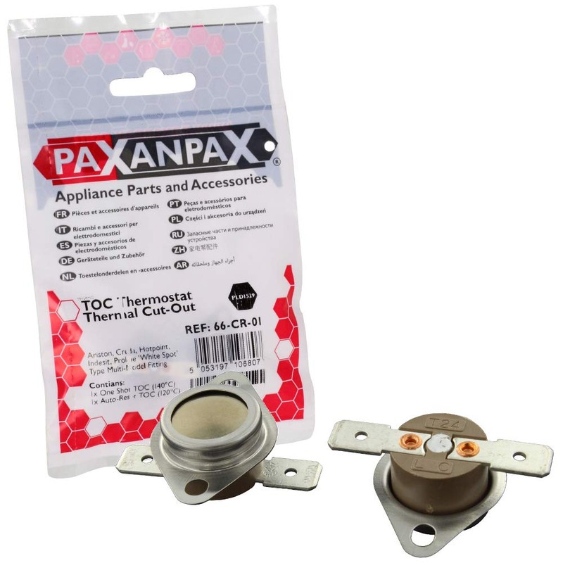 Paxanpax PLD1529 Compatible 'White Spot' Type TOC Thermostat Thermal Cut-Out
