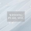 Bridal Hair Bow Veil with Pearl,White Hair Bow Clip Bachelorette