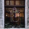 LED Lighted Snowman Window Silhouette, Double Sided Design, Indoor/Outdoor
