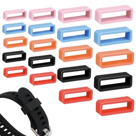 20 Pcs Watch Band Holder, Watch Strap Holder, Silicone Replacement Watch Band Strap Loops, Watch Band Keepers, Watch Strap Retainer Loop Fastener Rings for Smart Sport Watch, 18mm/20mm/22mm/24mm