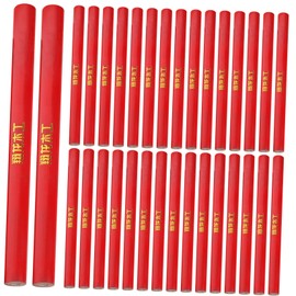 Operitacx 100Pcs Oval Woodworking Pencils Hard Carpenter Markers for Construction for DIY and Crafts Comfortable Grip Durable Marking Tool