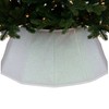 Northlight 26" Shiny White Fabric Hexagonal Christmas Tree Collar