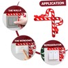 OSALADI 3D Cane Candy Stickers Christmas Window Decals Merry Christmas