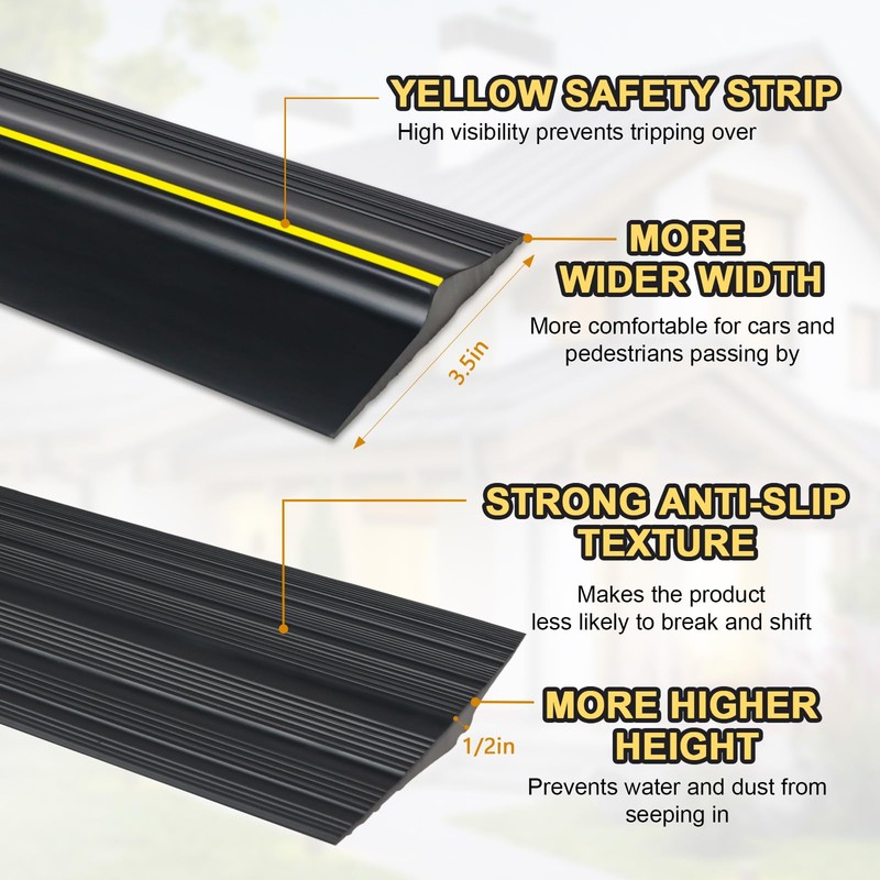 DGSL Universal Garage Threshold Seal Strip with Sealants/Adhesive, 10FT Waterproof