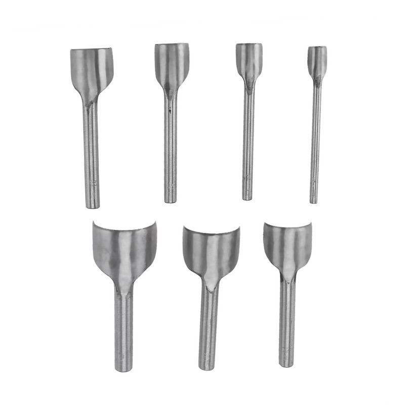 7pcs /set DIY Leather Carft Half Round Punch Belt End