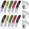 10-Pack Heavy Duty Folding Box Cutter Set with 30 Replacement