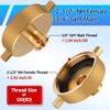 Brass Fire Hydrant Adapter, 2-1/2" NST Female x 3/4" GHT