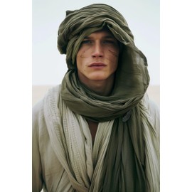 JPXH Adult Men And Women Medieval Shawl Hooded Multicolored Wizard Role-Playing Shawl-Green