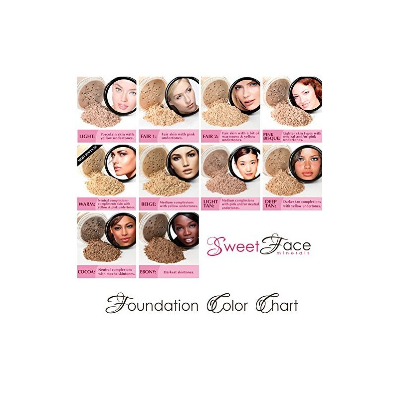 STARTER SET (WARM Neutral Shade-Most Popular) Mineral Makeup Kit Bare