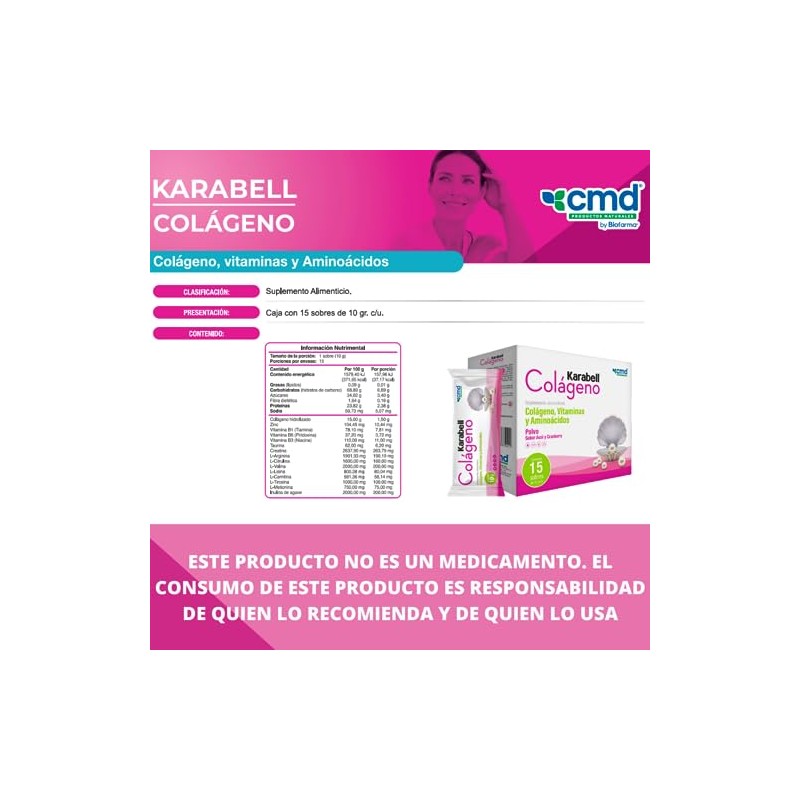 CMD - KARABELL COLÁGENO - Colágeno, Vitaminas y Aminoácidos -