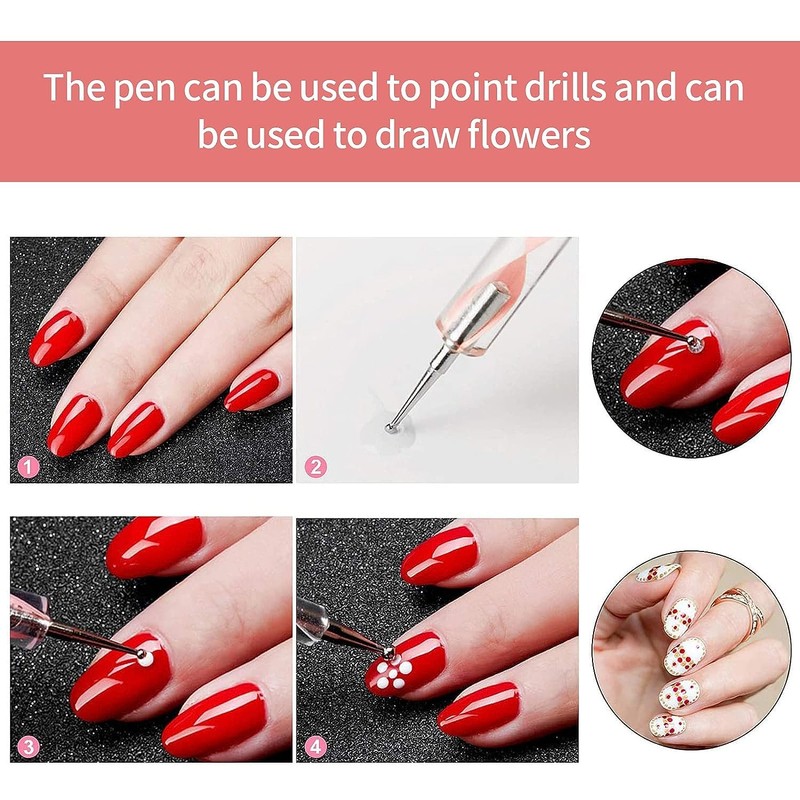 Dotting Pen Rhinestone Nail Art Dotting Tools Nail Design Marbleizing