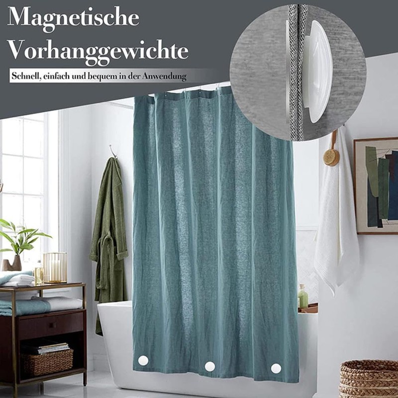 Wzenclave 10 Pairs Shower Curtain Magnetic Weights Round Magnetic Curtain