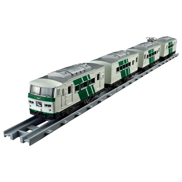 Takara Tomy Plarail Real Class 185 Series Express Train (Dancer/Green Stripe) [Japan Toy Award 2023 High Target Toy Category Excellence Award] For Men