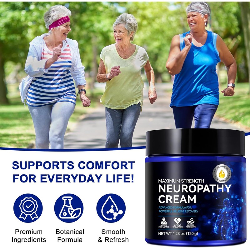 Neuropathy Cream for Feet, Legs & Hands – Lightweight, Plant-Based