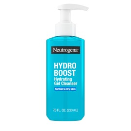 Neutrogena Hydro Boost - Jabón limpiador facial hidratante y desmaquillante, gel limpiador facial suave con ácido hialurónico, bloquea la humedad para una piel suave y flexible, hipoalergénico, sin