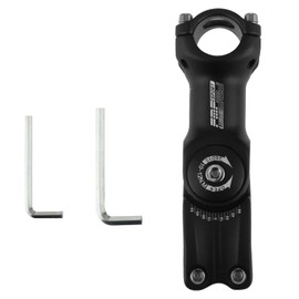 Bicycle Handlebar Stem, 31.8 x 110 mm, Bicycle Handlebar Stem ± 60° Adjustable, Aluminium Bicycle Stem Riser, Ahead Stem Adapter, Mountain Bike Handlebar Riser Stem, Stem Riser, Mtb 31.8 mm, Black