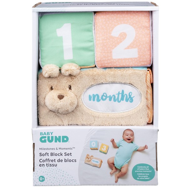 GUND Baby Milestones and Moments Soft Blocks, Plush Photo Prop