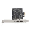 PCIE 1X to 3 Port 1394A Firewire Riser Card Dual