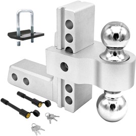 Adjustable Trailer Hitch,Towing Ball Mount,Drop Hitch,Fits 2-Inch Receiver,Range 12,000-18,000 LBS GTW-Tow Hitch for Heavy Duty Truck