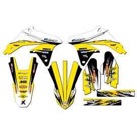 Senge Graphics Inc 2008-2017 RMZ 450 VELOCITY Yellow Senge Graphics Kit Compatible with Suzuki - Base Kit, 19/21