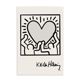 Stupell Industries Contemporary People Outline Heart Symbol Keith Haring, Design by Ros Ruseva