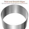 YARDWE 4 moldes redondos de acero inoxidable para tartas (10