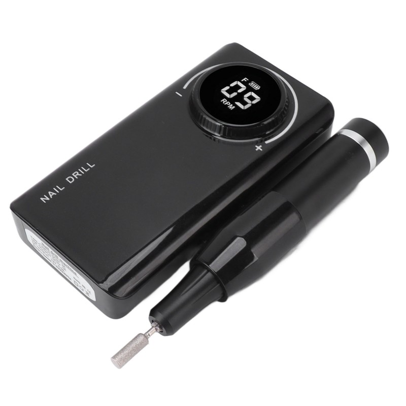Electric Nail Drill Machine 35000RPM LED Display Rechargeable Nail Polishing