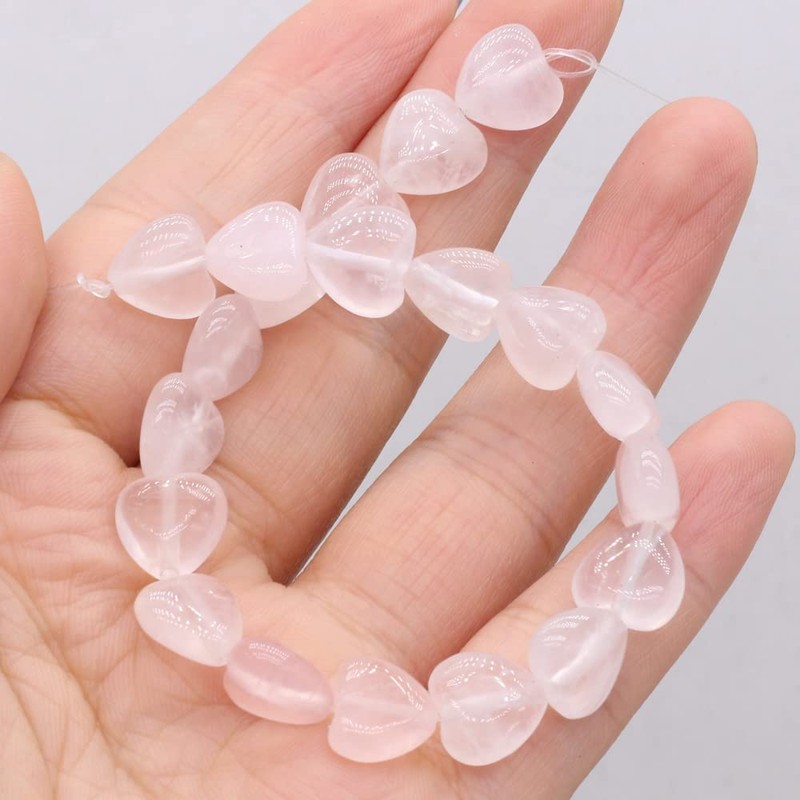 abalorio de piedra natural pulidas en forma de corazón mezclado