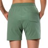 Ksmien Bermudas de algodón de punto para mujer con bolsillos