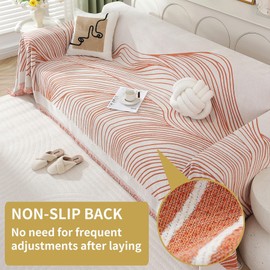 Hittun Non Slip Sofa Covers Couch Covers for 3 Cushion Couch Sofa Pet Friendly Washable Couch Covers for Sofa, Soft Thick Sectional Couch Covers L Shape Furniture Protector for Kids, Dogs 71" X118"